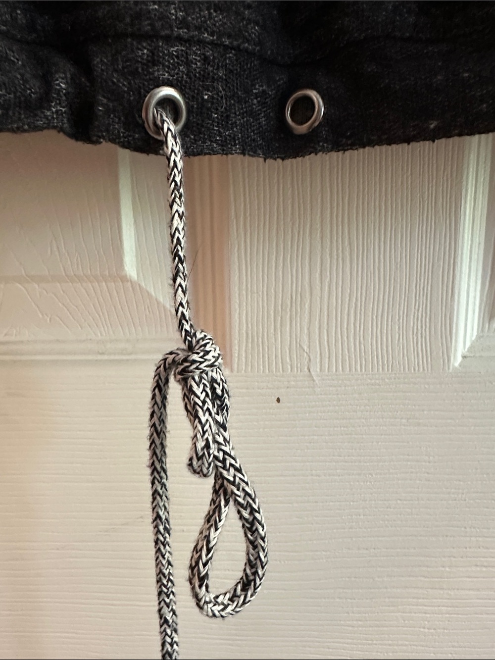 Maurice’s Gray and White Striped Pullover Hoodie - Picture 4 of 6